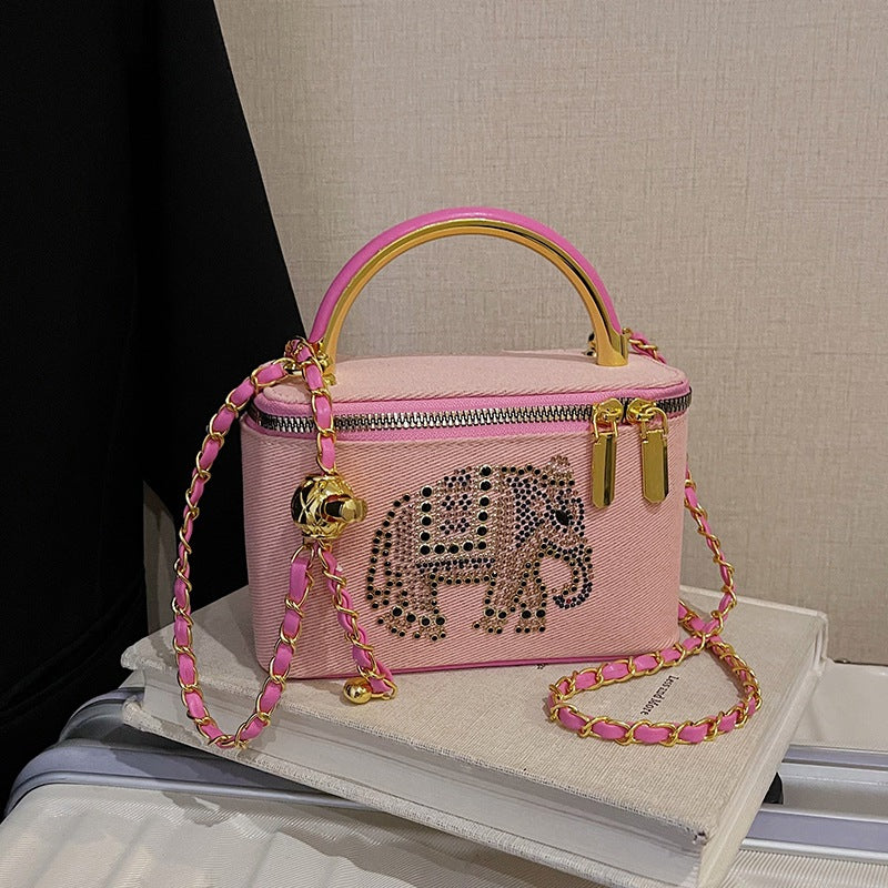 Spring and summer high-end fashion shoulder small square bag women's 2025 new niche design messenger bag fashion box bag