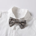 Export children's clothing autumnew arrivalkidslong sleeves white shirt first birthday dress boy outfit overalls handsome trendy boy