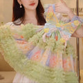 Girls' summer floral print princess dress - new  butterfly design - stylish and ethereal fairy dress for little girls