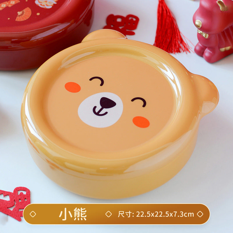 Creative and simple dried fruit box Internet celebrity household grid candy box fruit plate Chinese New Year fruit box living room snack storage box