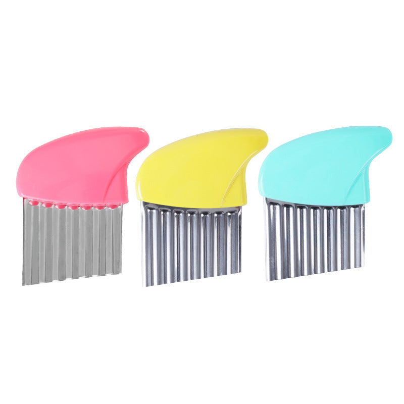 hot-selling wave multi-functional kitchen knife stainless steel french fries wolf tooth potato knife potato slicer potato cutter