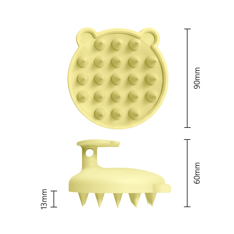 Bear Silicone Shampoo Brush Head Bath Massage Comb Grabber Silicone Shampoo Brush Bath Scalp Massage Brush
