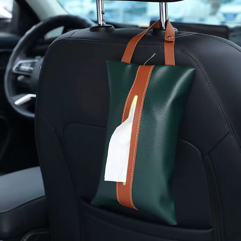 Premium high-value straps Car tissue box Home bathroom Restaurant leather pumping carton ins Universal bag