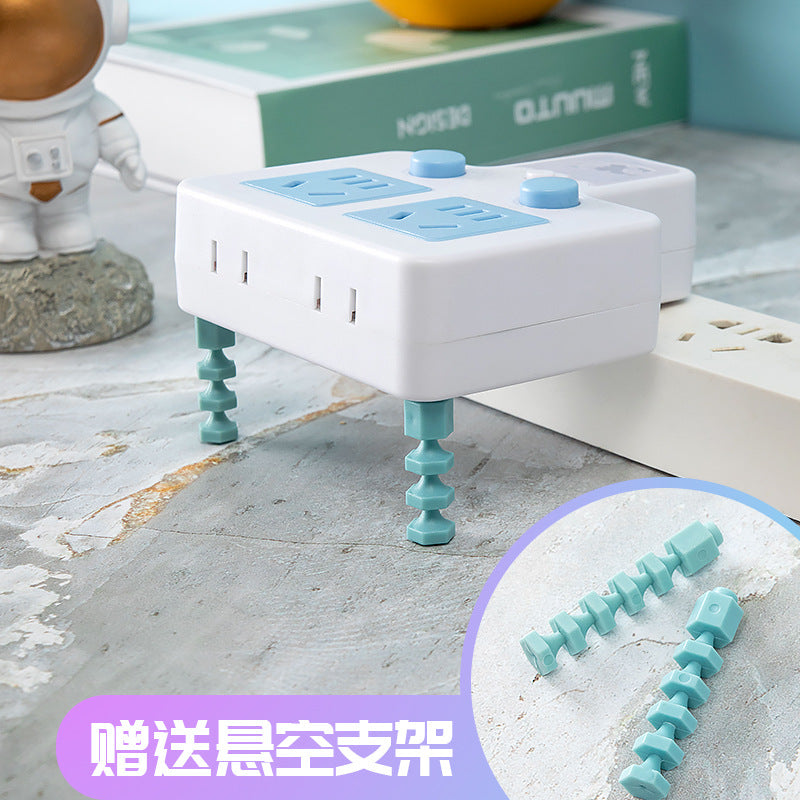 Multi-functional wireless home power strip with usb ports, night light, and plug adapter