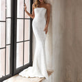 spring/summer new arrivals: european and american style slim-fit fashion dress - sexy sequin white evening gown/bandeau dress