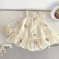 Newborn baby summer romper dress - lightweight summer bodysuit, crawling suit, 100-day celebration outfit for baby