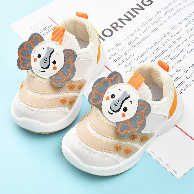 Kids' spring/autumn  collection: girls' breathable soft-soled baby shoes, boys' athletic shoes, and first walker shoes