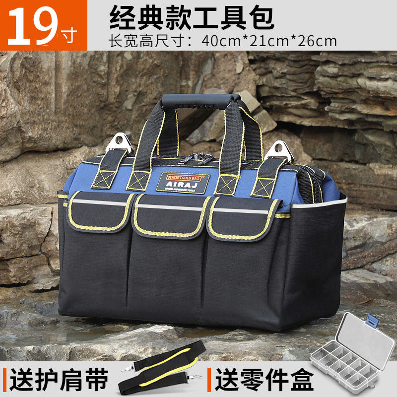 Arrizo Electric Toolkit Wholesale Multifunctional Large Portable Thickened Wear-resistant Canvas Tool Bag Storage Bag