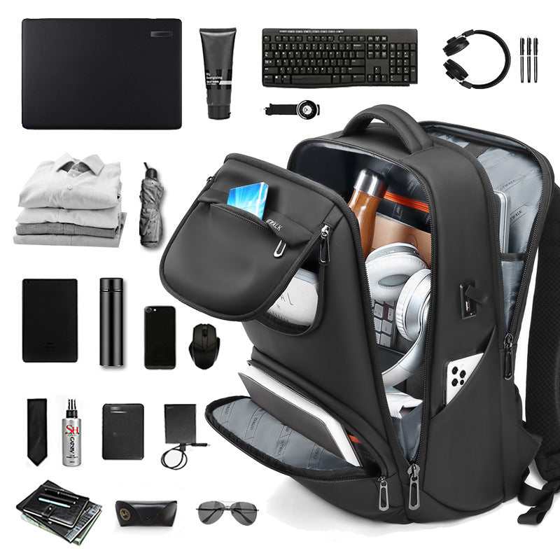 Outward/Off-the-Road Large Capacity Backpack Men's Multifunctional Computer Bag Business Commuter Leisure Travel Backpack