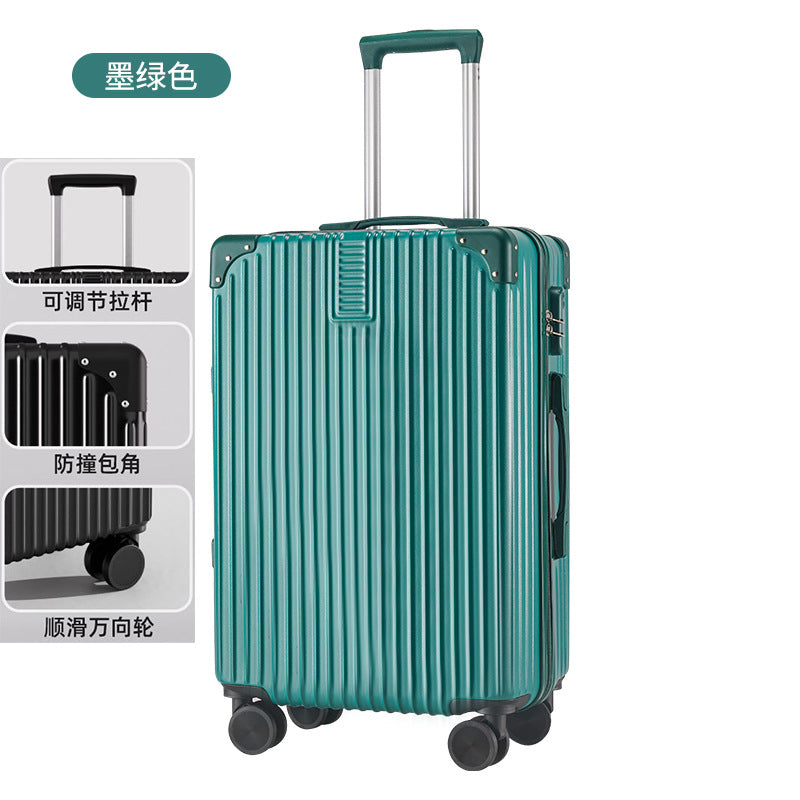 Retro large-capacity men's and women's suitcases 20-inch password case universal wheel suitcase strong trolley case boarding case