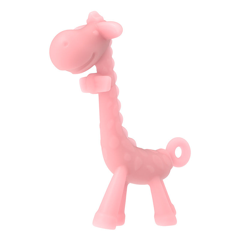 English card baby liquid silicone giraffe toothpaste safety silicone molar stick baby deer bite glue
