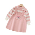 Girls' knit dress -  autumn/winter new collection - sweet bow detail, baby girl dress