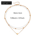 European and american cross-border jewelry: minimalist heart layered choker necklace - trendy, versatile, and chic heart pendant necklace for women