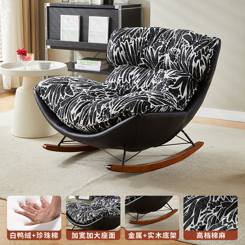 Scandinavianaccessible luxury single sofa chair modern casual designer lazy living room balcony rotatable casual rocking chair