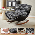 Scandinavianaccessible luxury single sofa chair modern casual designer lazy living room balcony rotatable casual rocking chair