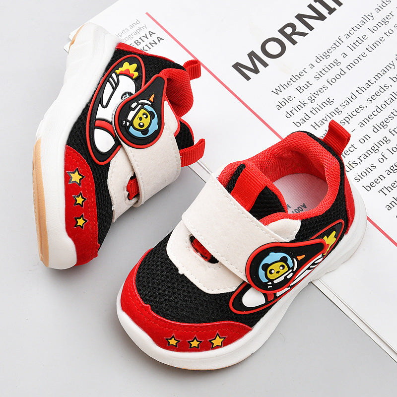 Kids' spring/autumn  collection: girls' breathable soft-soled baby shoes, boys' functional shoes, and first walker shoes