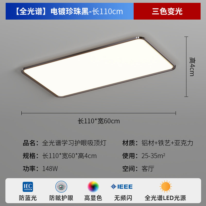 Zhongshan Modern Simple Living Room Light Ceiling Light 2025 New Puri Full Spectrum Eye Protection Bedroom Room Lighting