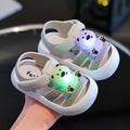 Baby boys' sandals summer light-up girls' anti-slip soft sole potty training toddler infant sandals 0-1-2-3 years