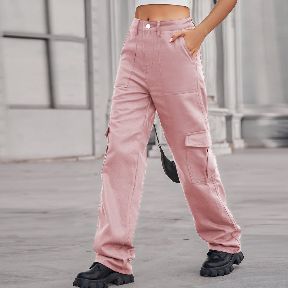 Insfashion cross-border  new arrival denim semi-elastic design stylisheasiest for matchworkwear pants  women's fashion