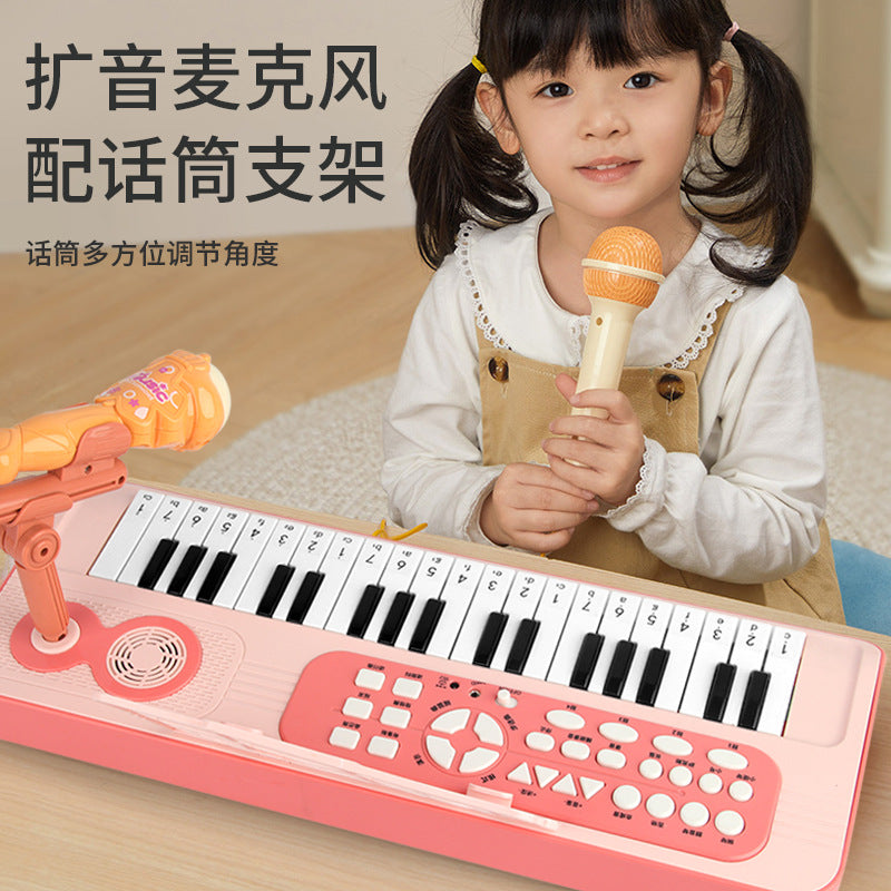 Brand factory direct children's 37-key electronic keyboard - beginner-friendly, rechargeable, with microphone, for boys and girls ages 3+