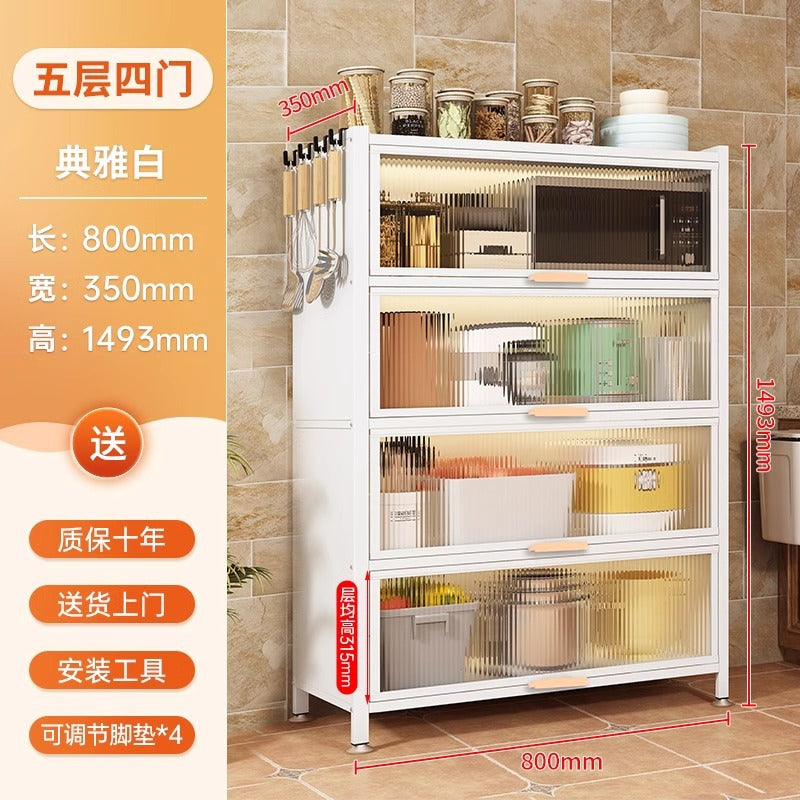 Kitchen storage rack multi-function microwave oven storage cabinet floor-standing multi-layer storage cabinet cupboard pot cupboard