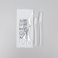 Cpe zipper bag-transparent 1 long 115#+1 short 111#+eyebrow scissors