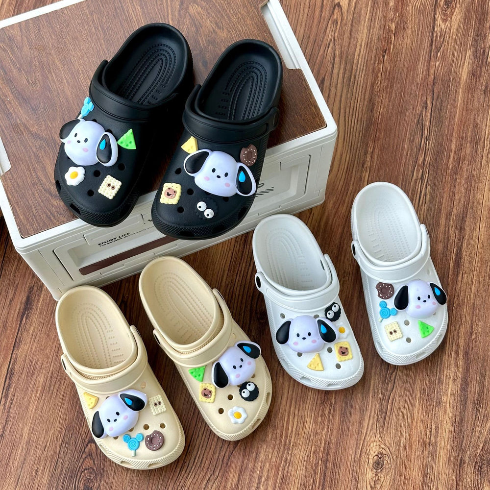 Cartoon dog clogs women's summer soft thick sole stomping on shit medical nurse baotou sandals outweareasiest for match