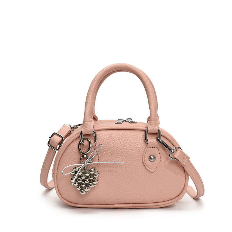 high-end niche 2025 new versatile shoulder cross-body women's bag bowling small square bag fashionable shell bag