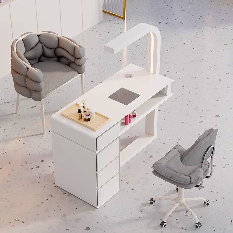 Widened 45cm nail table and chair set - special offer! economical single/double, light luxury, multi-functional, odorless, carbon steel with baked enamel finish