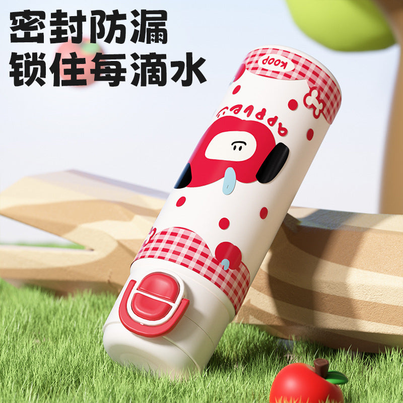 New arrivalfashion password cup 316 stainless steel vacuum thermos cup business office with tea and water separation straight cup