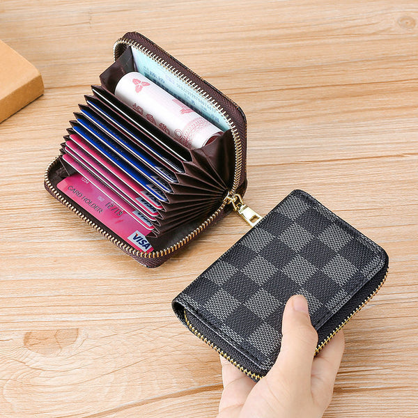 Korean version card bag, simple fashion organ card bag, women's zipper card cover, new multi-card position card bag, change bag wholesale