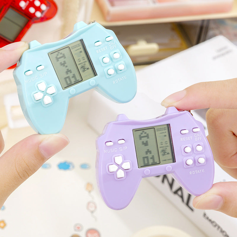 Mini tetris game console keychain - retro handheld arcade - nostalgic backpack charm - wholesale for street vendors