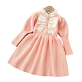 Girls' knit dress - new autumn/winter  collection - bow detail princess dress for baby girls