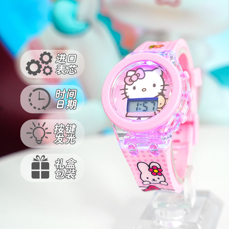 Kids' cartoon light-up watch - marvel spider-man, unicorn, elsa princess - flashing electronic toy watch for boys and girls
