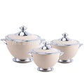 cross-border crown cup thermal insulation box 3-piece set 1.2l, 1.8l, 3.2l food warmer