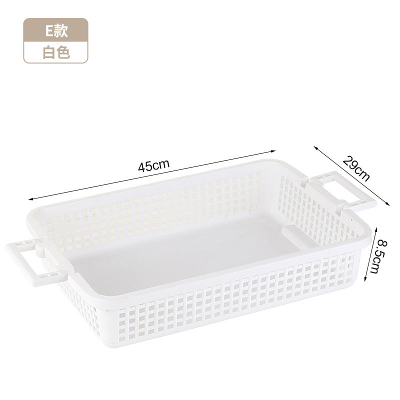 Kitchen Storage Basket Toy Sundries File Desktop Storage Basket Plastic Basket Dirty Clothes Bathing Storage Box Storage Basket