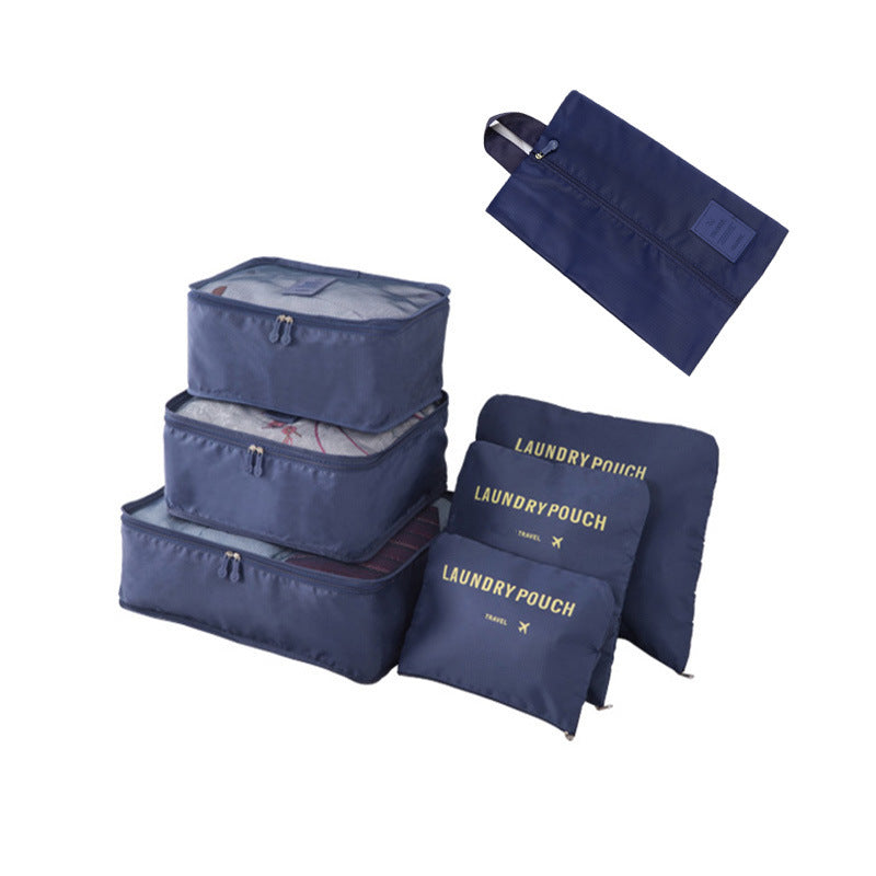 six-piece set, seven-piece storage bag, travel goods classification storage bag, business trip multi-functional clothing finishing set