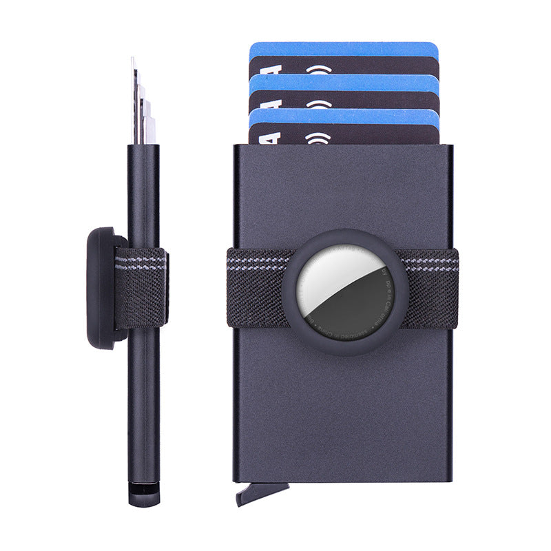 Manufacturer supplies anti-magnetic RFID automatic elastic card bag, ID bag, aluminum alloy anti-theft card box, bank card sleeve