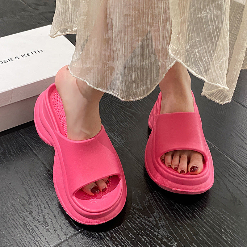 2025 new platform slides for women - viral hit, summer outdoor fashion, versatile, non-slip, odor-resistant, cloud-like comfort