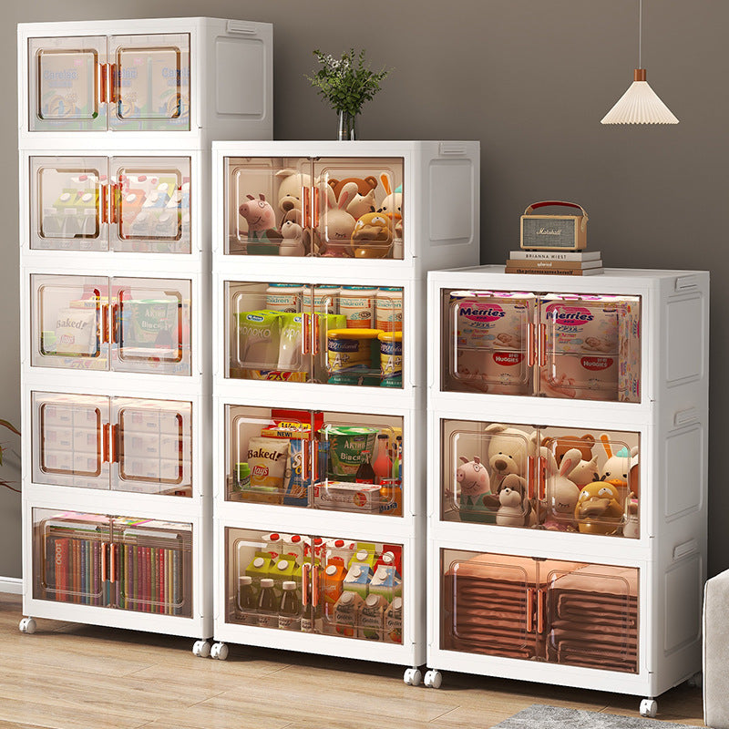Installation-free folding storage cabinets, storage cabinets, household living room, toy cabinets, sorting boxes, storage boxes, kitchen lockers
