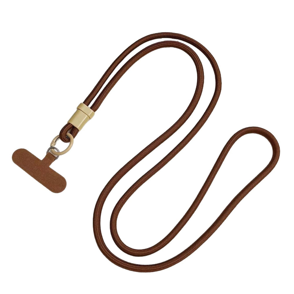 Adjustable buckle pure color mobile phone lanyard cross-body halter dual-purpose nylon rope woven strong and durable anti-lost anti-fall