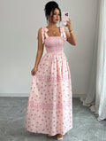 new arrival: sexy spaghetti strap, cinched waist, slit dress