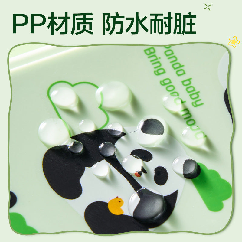 Deli XM751 Panda Series PP Stationery Box Student Waterproof and Stain-resistant Stationery Box Multifunctional Pencil Case Pencil Case