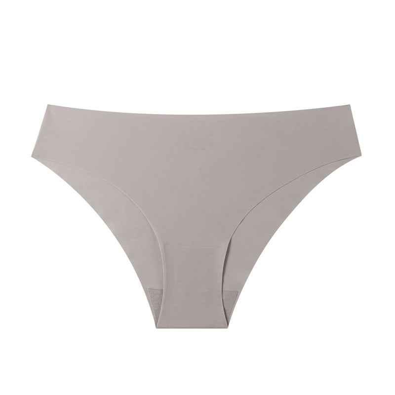 Multi-color european and american sexy seamless ice silk women's panties - breathable, invisible, minimalist low-rise underwear - ready stock wholesale