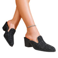 Baotou half slippers for women outwear 2026new arrival cross-border small fragrance style plaidplus size women's thick heel high heel sandals