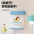 For homewall-mounted no-punch cute puppy mesh bag waterproof and moisture-proof detachable washable bathroom towel storage mesh bag