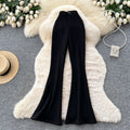 Petiteshigh waistslimming look slightly flared pants women's autumn winterwork clothing style drape casual pants silmeasiest for matchstraight-leg pants