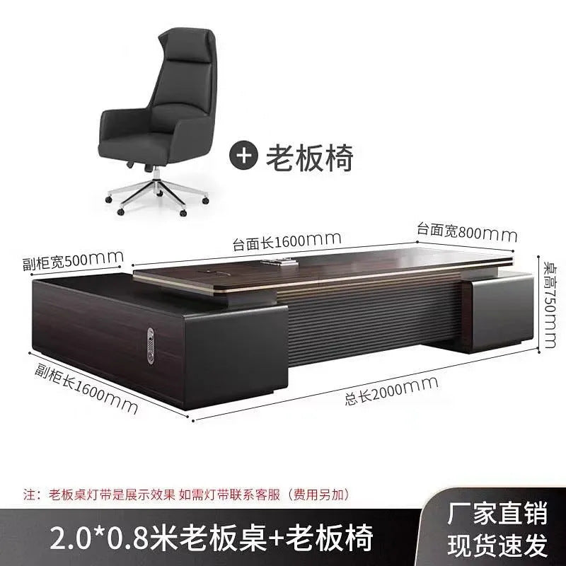 E0 environmental-friendly accessible luxury boss office desk and chair combination casual modern president room classy furniture manager supervisor table