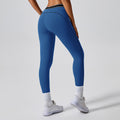 summerhigh waist yoga pants for women anti-curling elastic sports leggings outdoor sports fitness nine-point pants