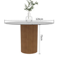 Direct from the factory: customizable rock slab round dining table, modern minimalist solid wood color dining table and chairs, designer combination negotiation table